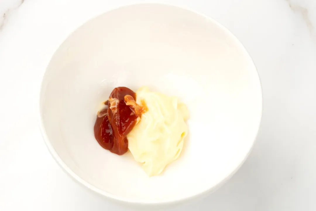 ketchup and mayonnaise in a bowl