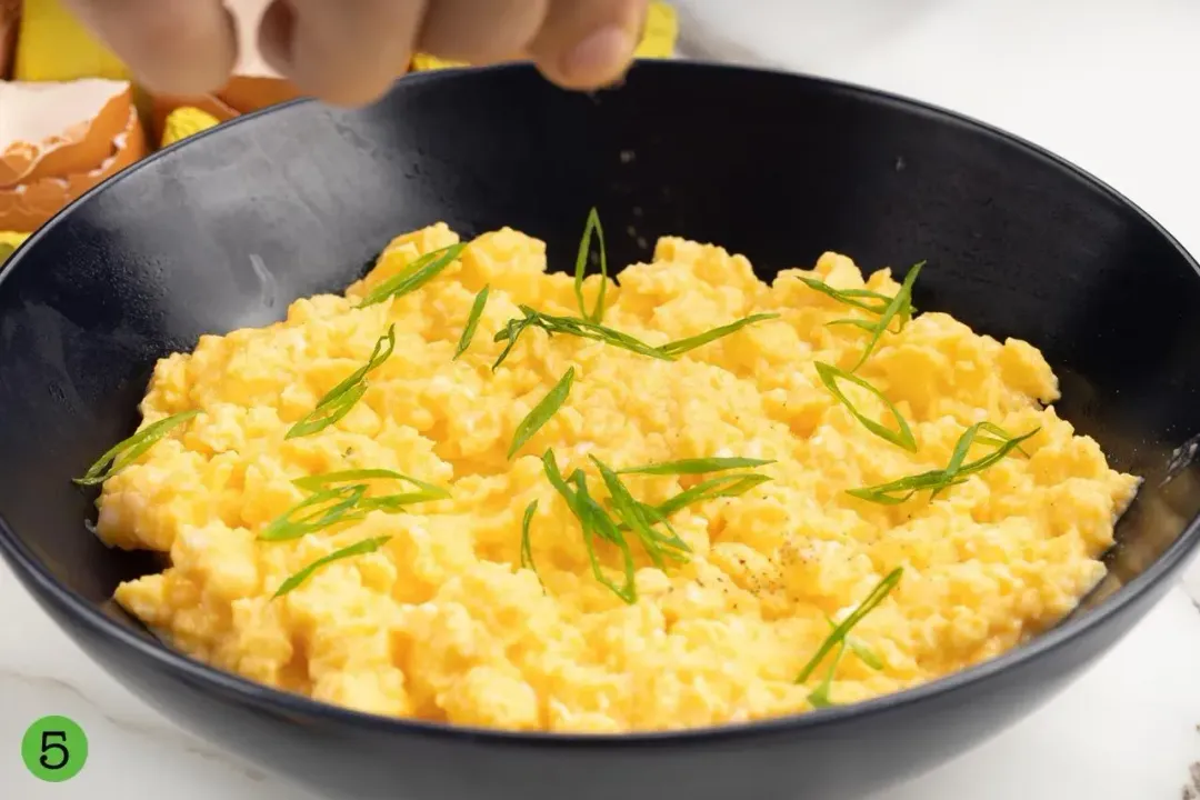 Step 5 serve scrambled eggs