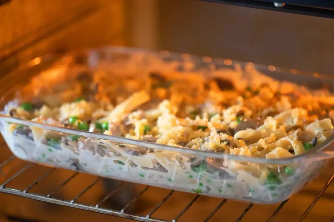 8 Bake tuna noodle casserole