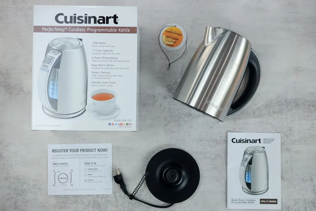 Cuisinart Electric Kettle CPK-17P1 In the Box
