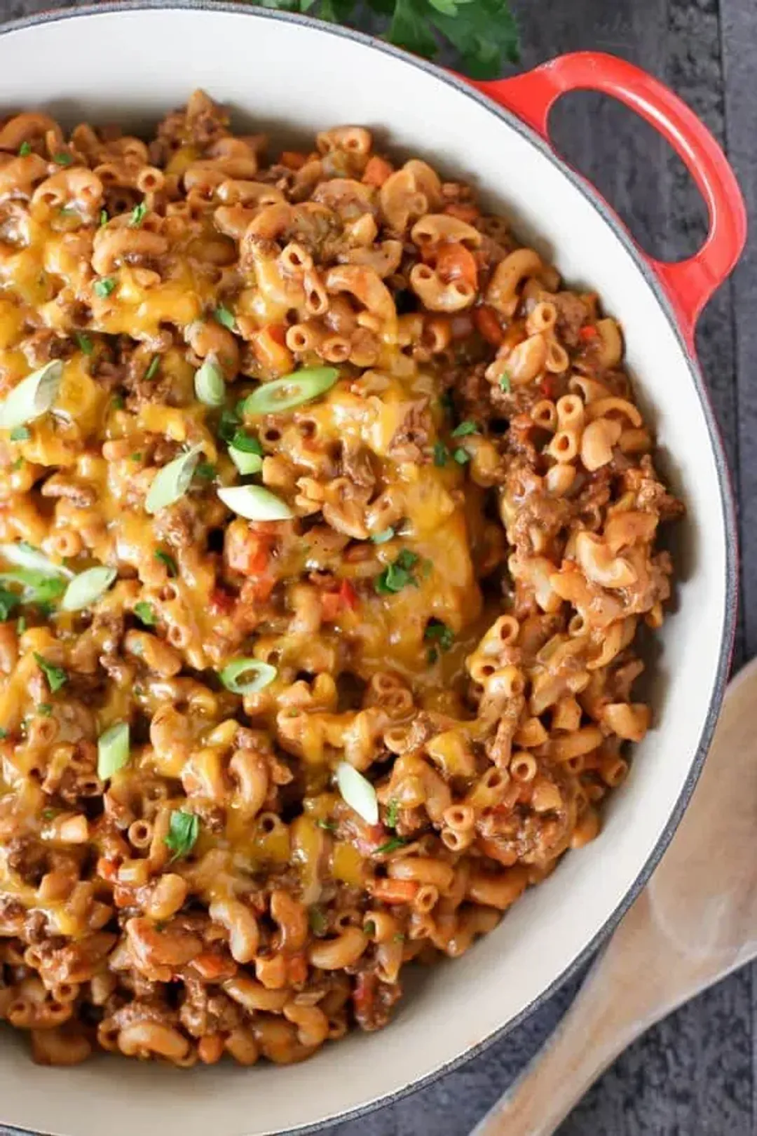 Healthier Cheeseburger Macaroni Casserole