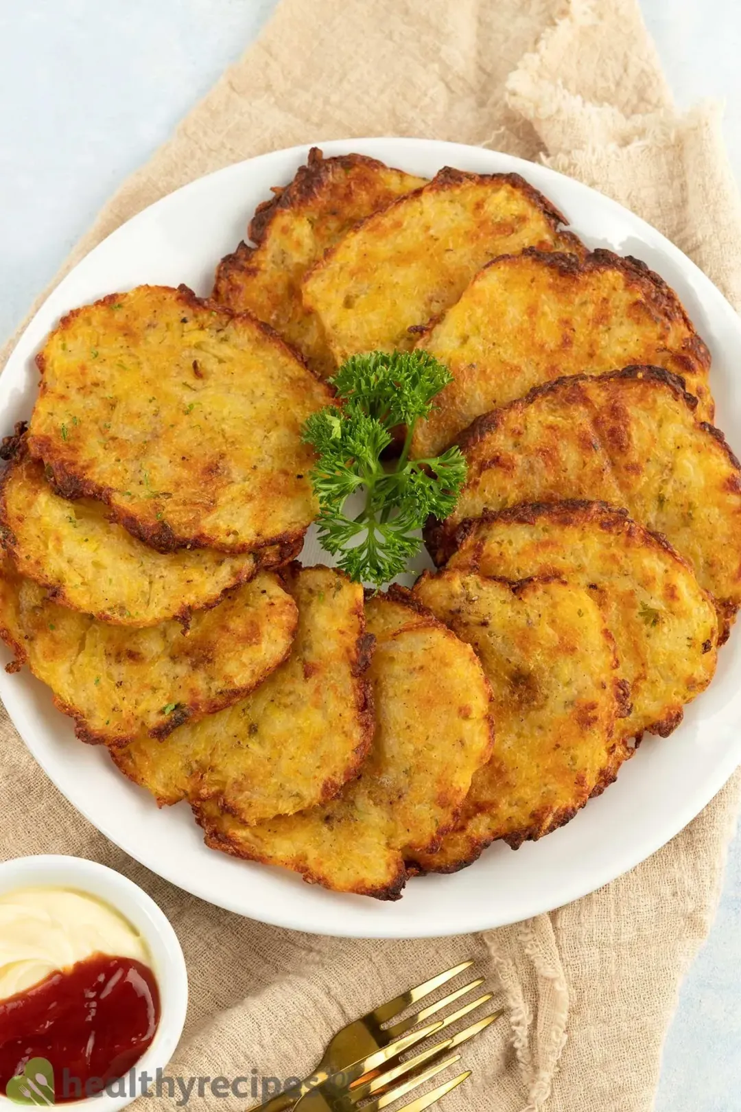 homemade hash browns in an air fryer