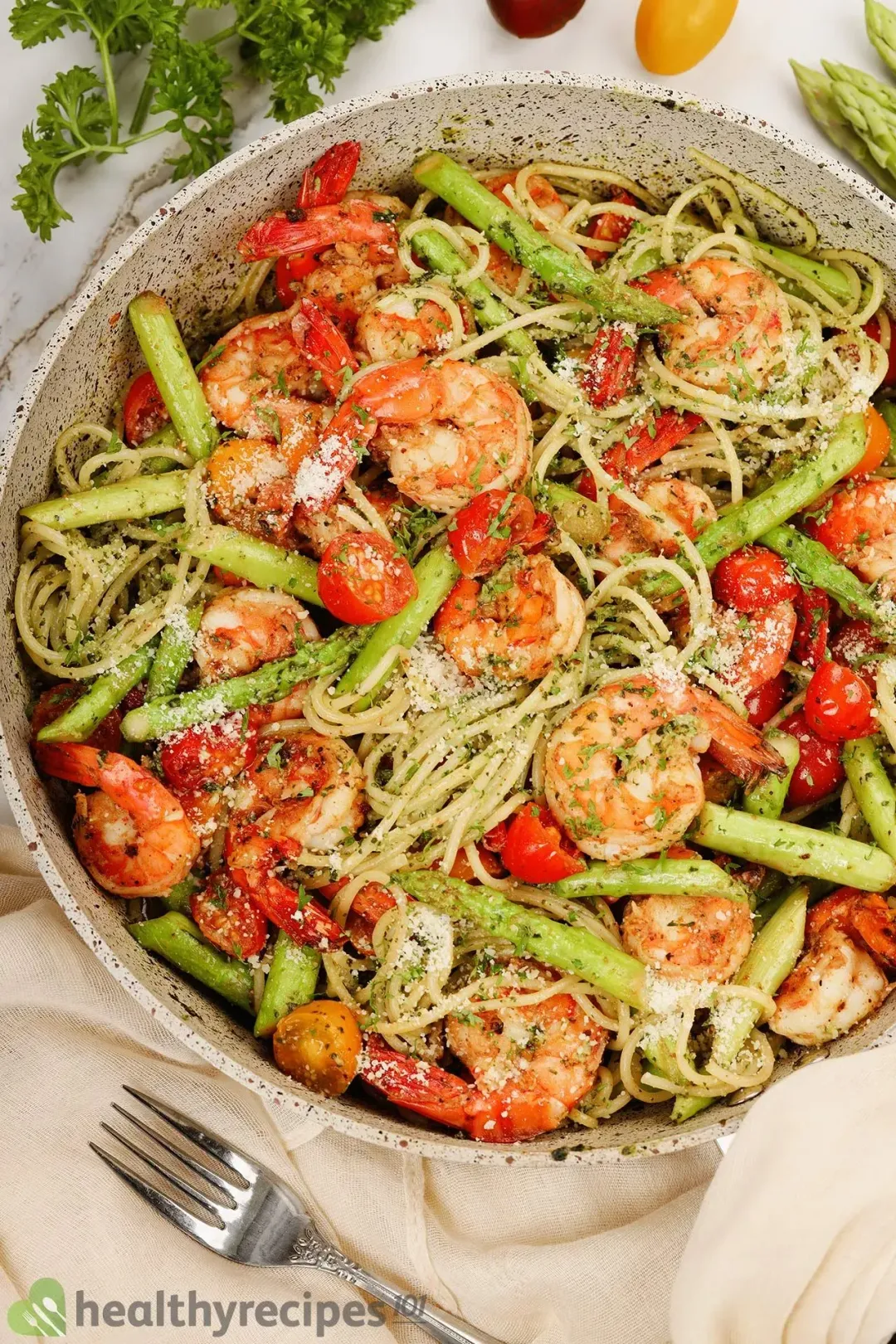 homemade pesto shrimp pasta recipe