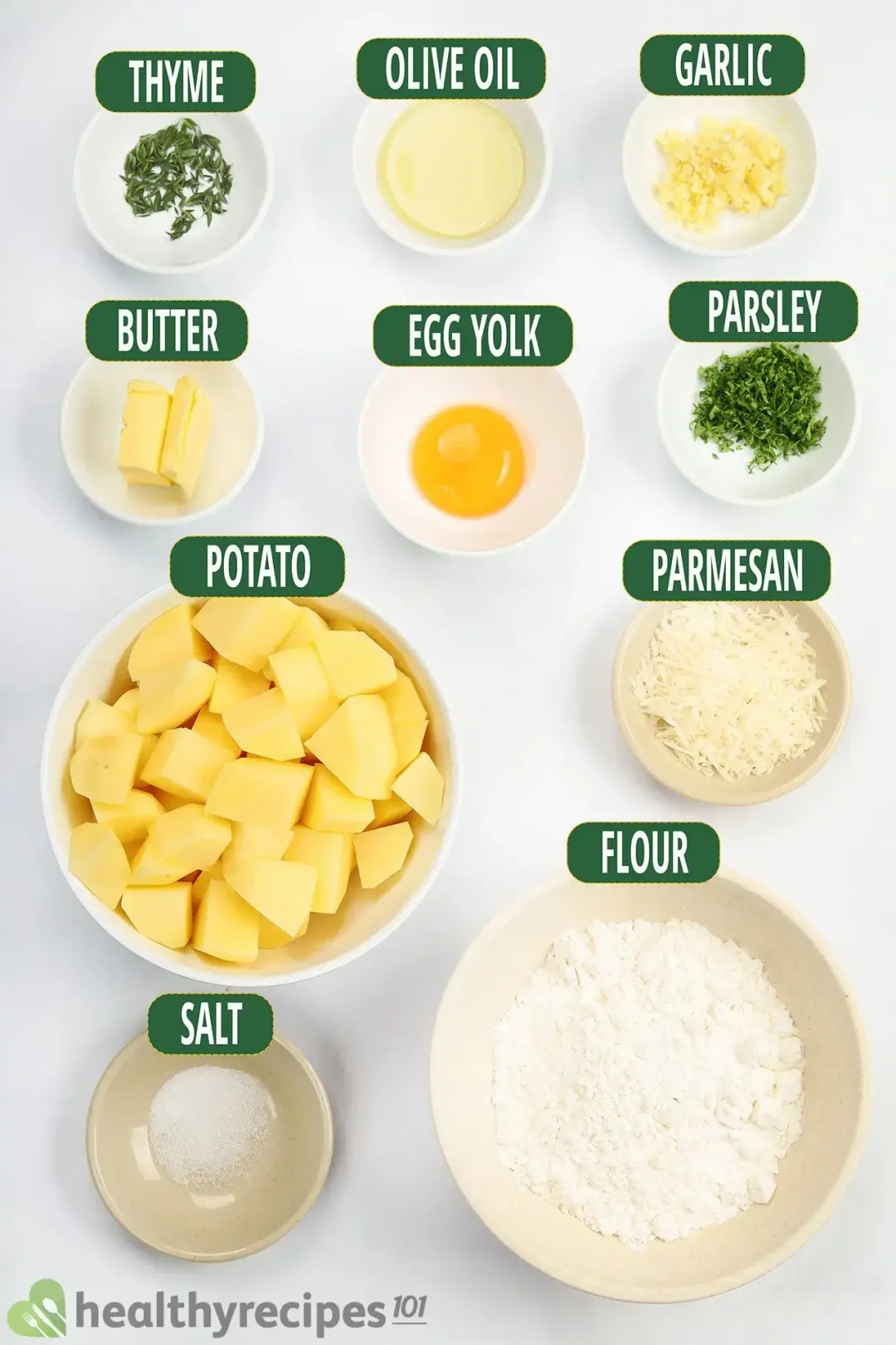 Ingredients for Gnocchi Potato