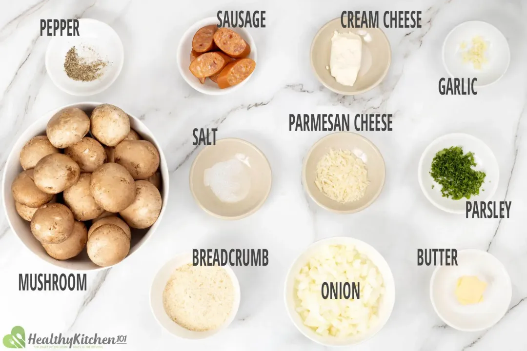 ingredients for stuffed mushrooms