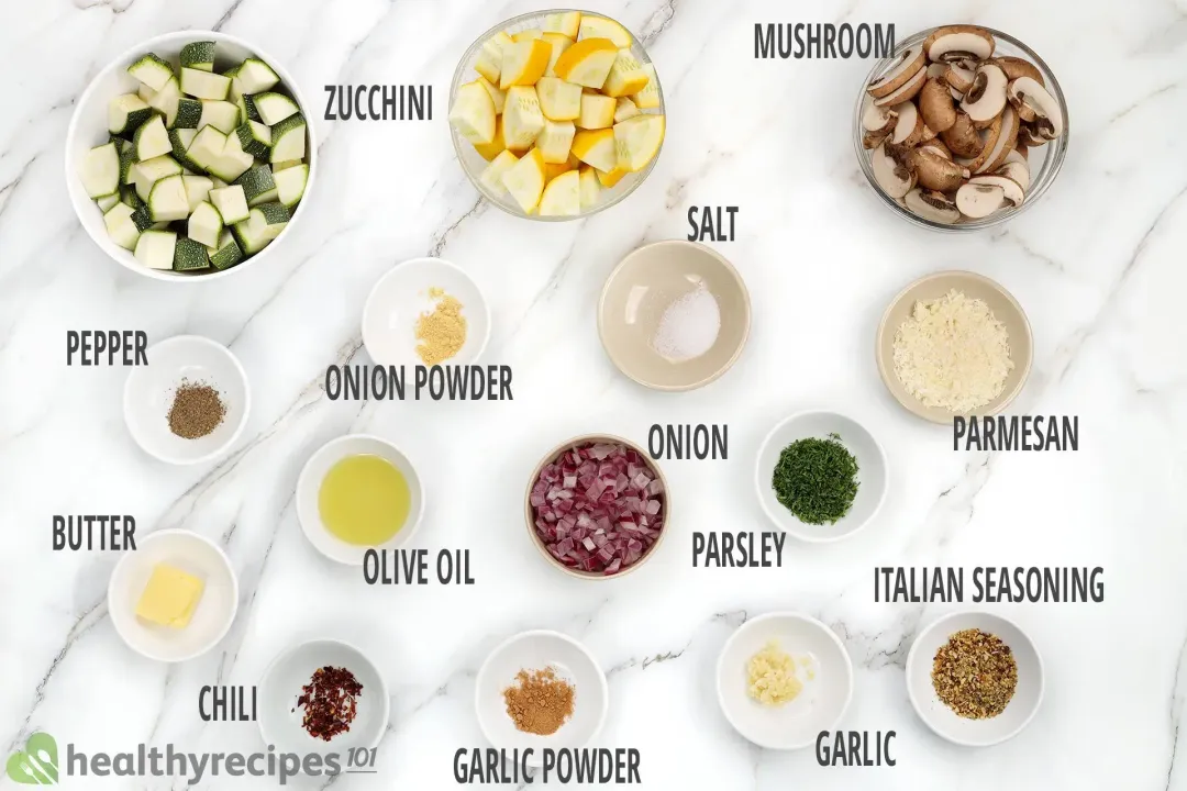Instant Pot Zucchini Ingredients