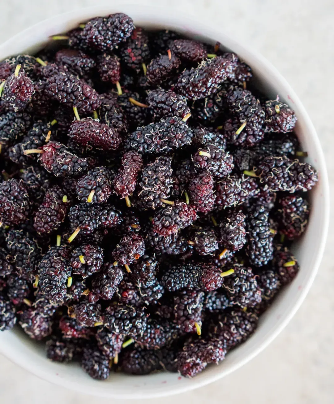 Mulberries in a bowl
