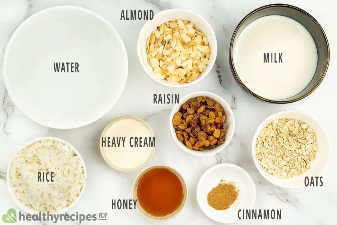 Rice Pudding Ingredients