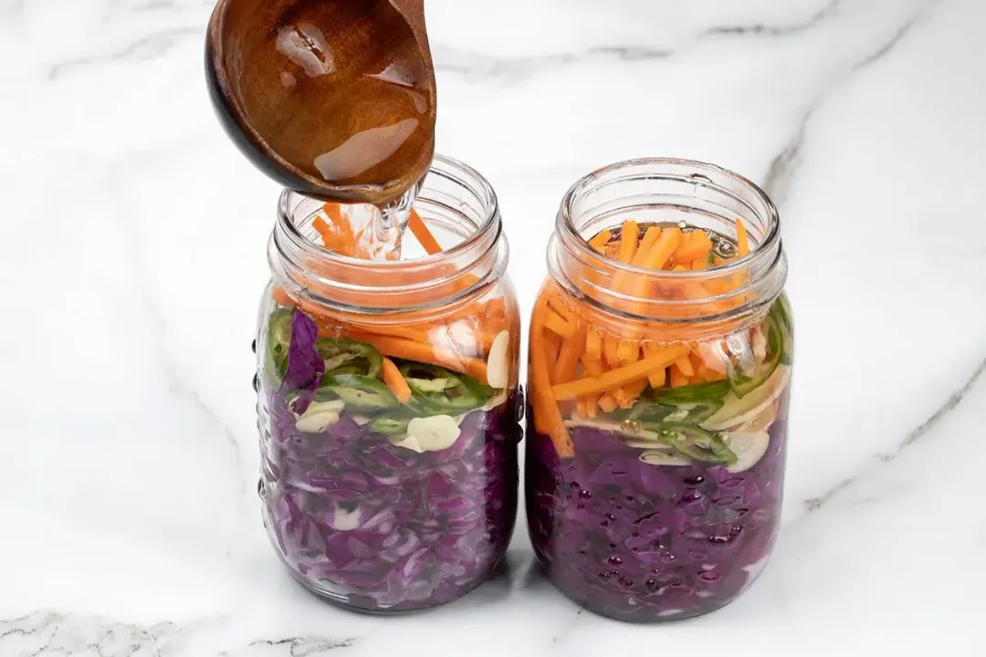 Step 3 Pack all ingredients pickled cabbage into a jar