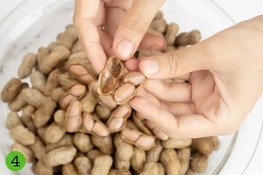 Step 4 Fish the peanuts out