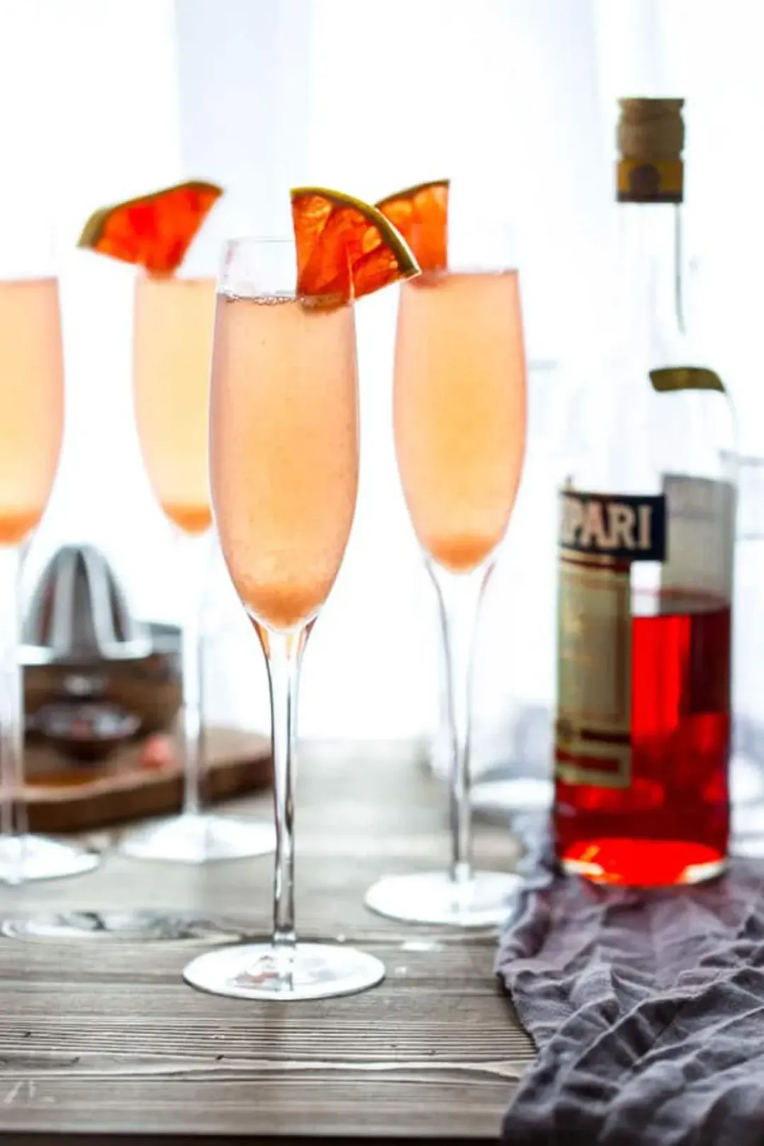 champagne and grapefruit juice
