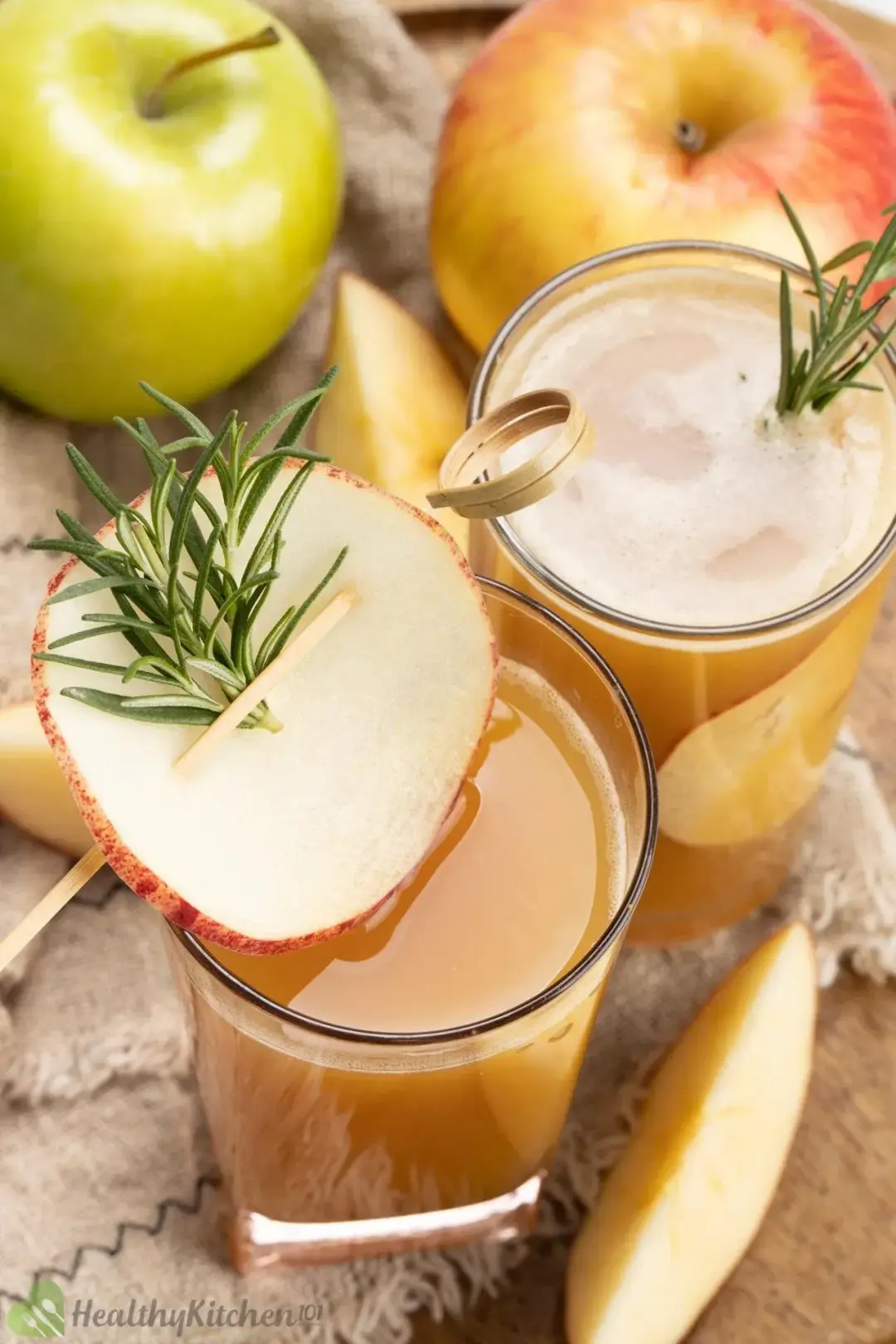 Healthy sugar free apple juice
