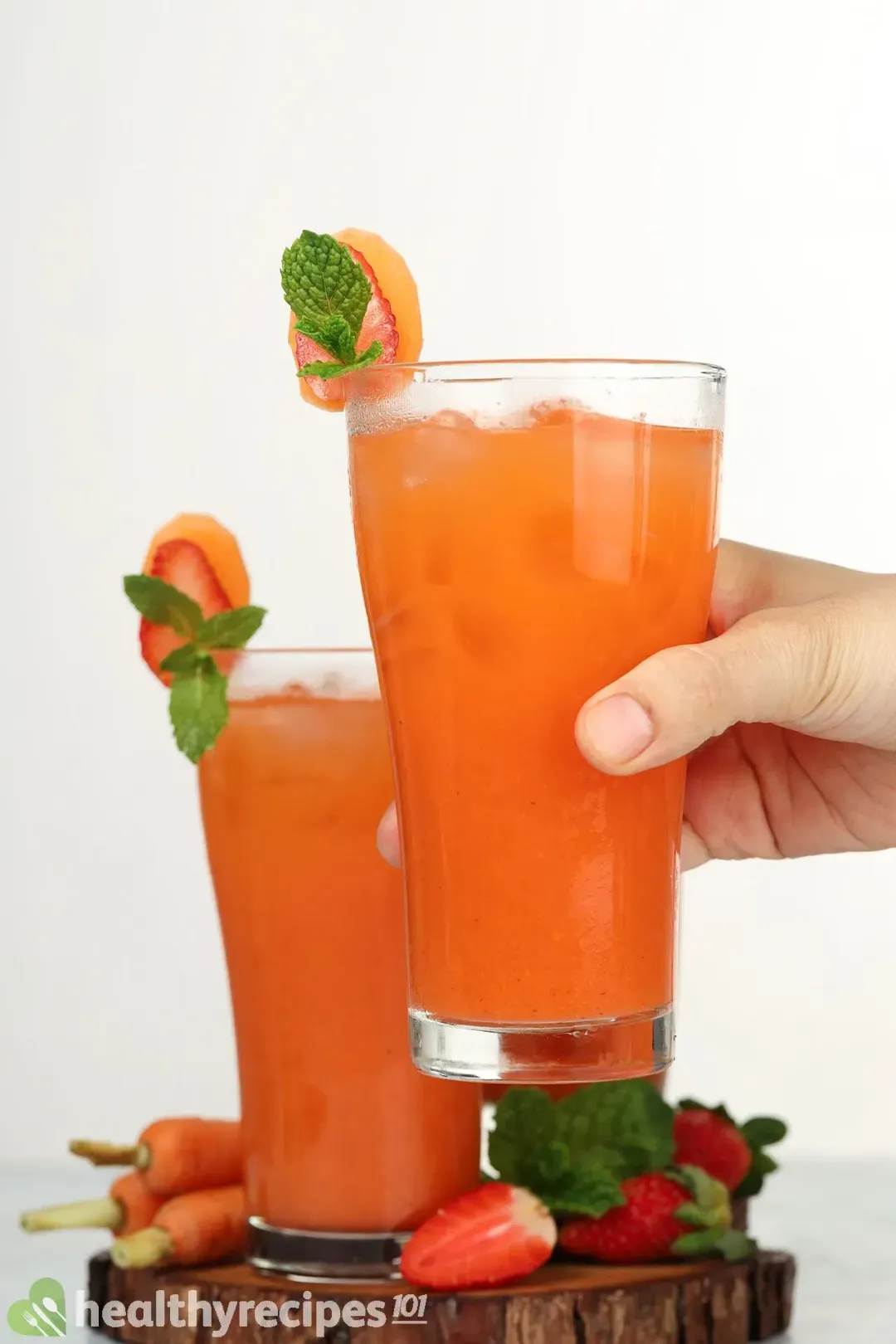 Homemade Strawberry Carrot Juice