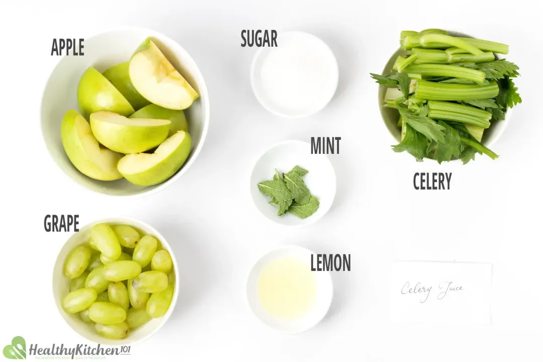 ingredients for celery juice