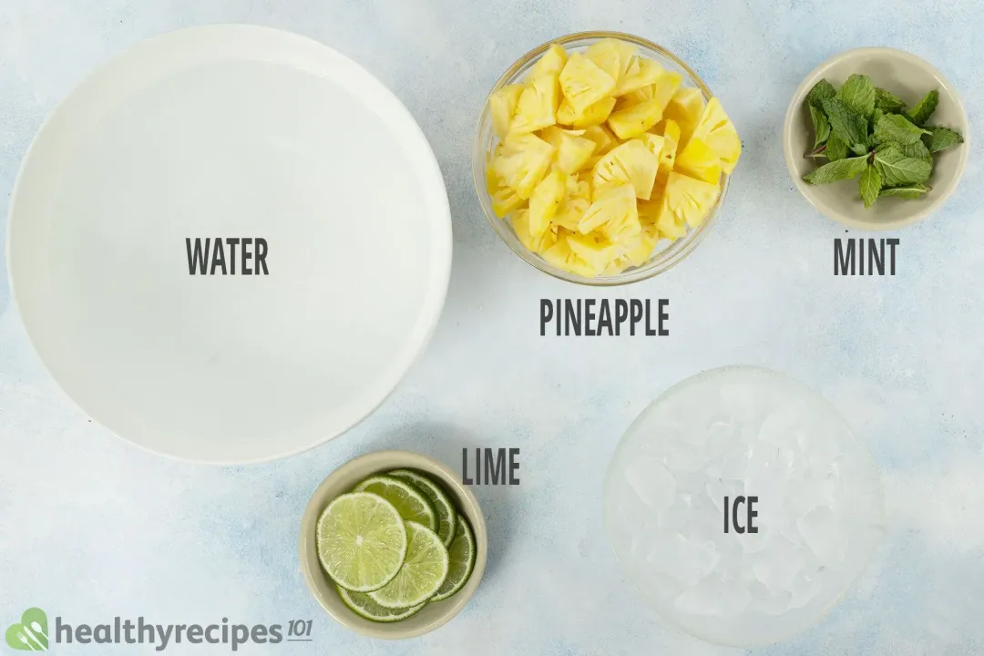ingredients for pineapple water