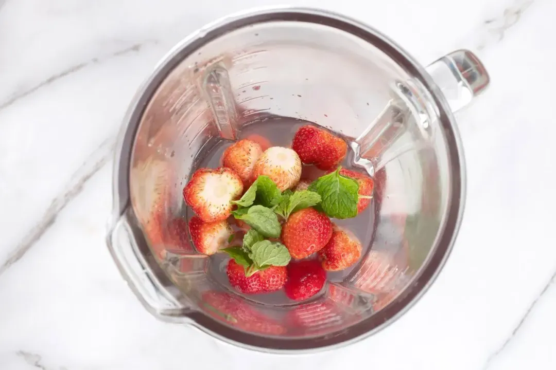 step 1 Wash and remove stems from strawberries