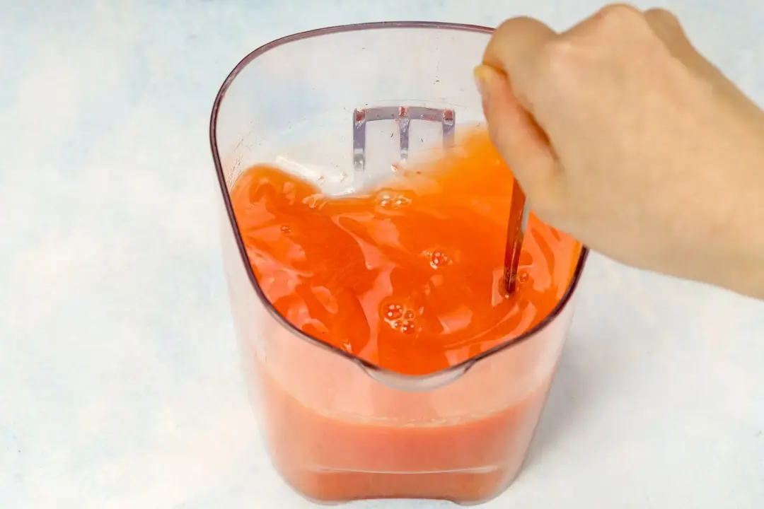 step 2 How to make Strawberry Orange Juice