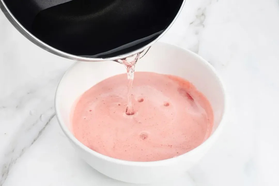 step 3 Pour strawberry juice into a pitcher