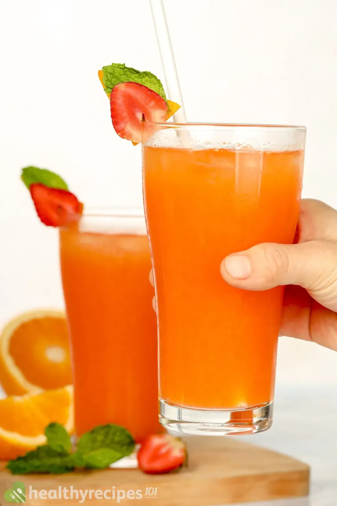 Storing and Freezing Strawberry Orange Juice