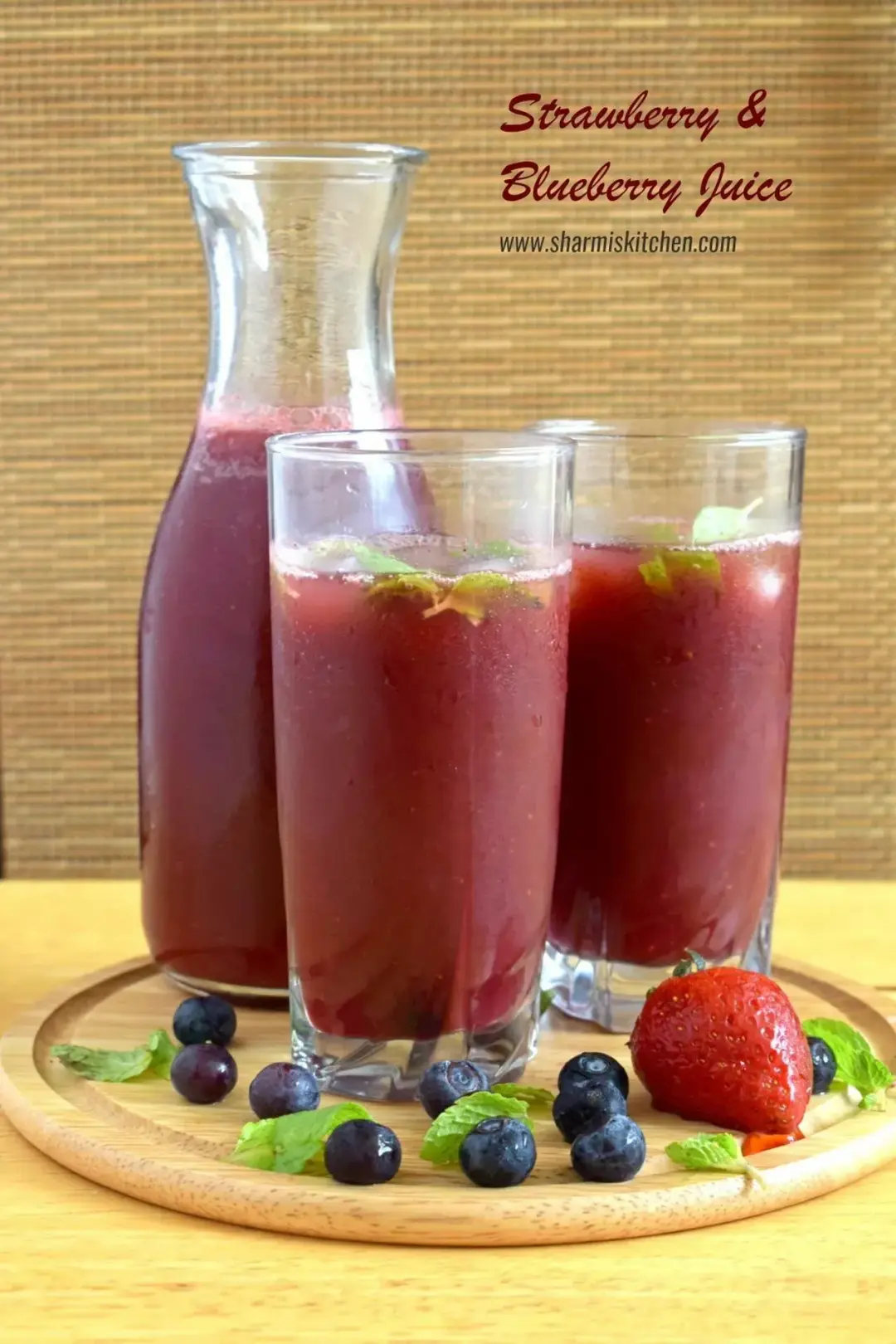 strawberry and blueberry juice