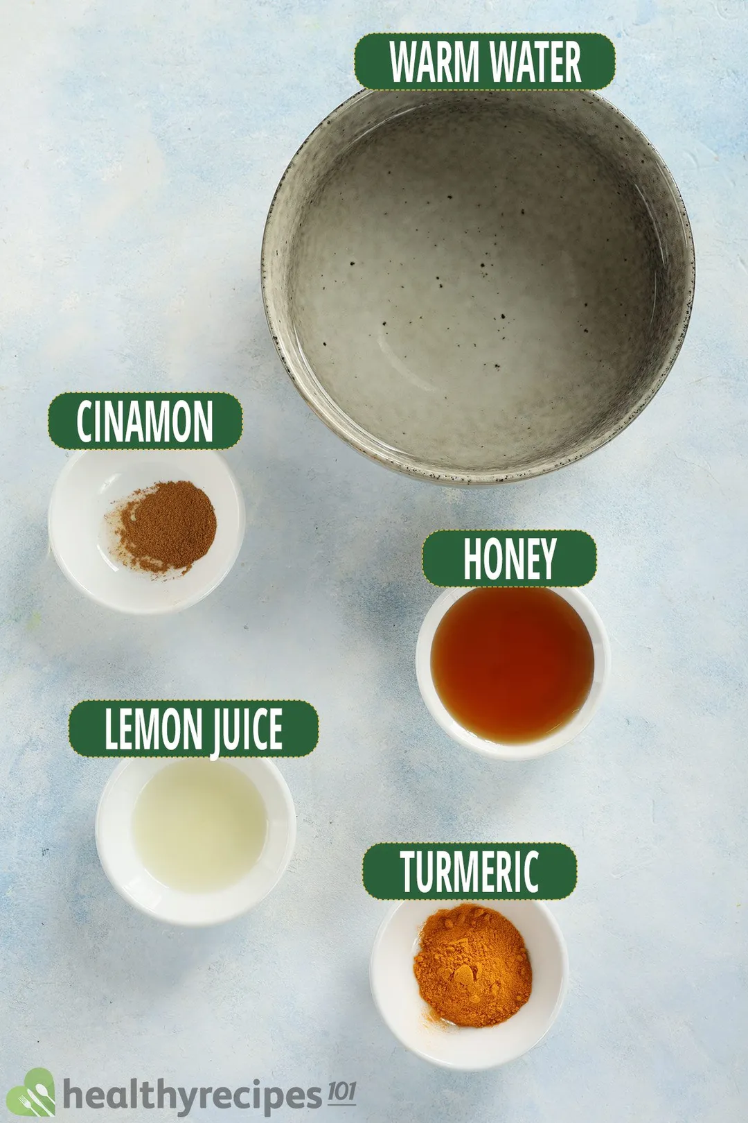 ingredients list for turmeric and lemon juice