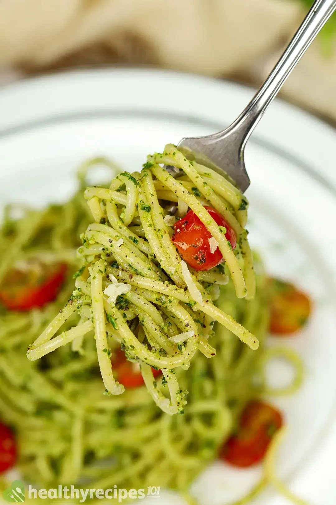 Homemade Pesto spaghetti recipe