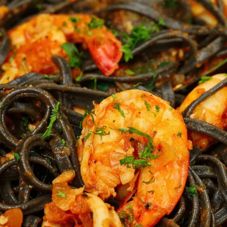 Squid Ink Seafood Pasta: An Elegant And Satisfying Seafood Party