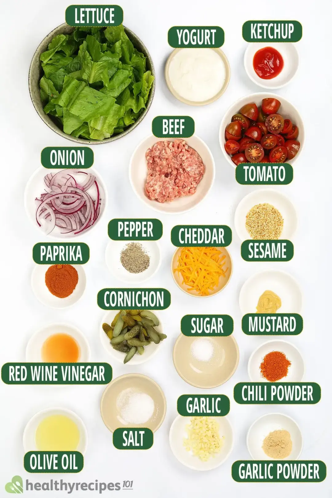 Cheeseburger Salad Ingredients