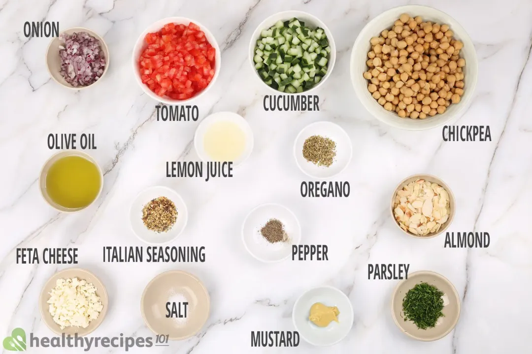 Chickpea Salad Ingredients