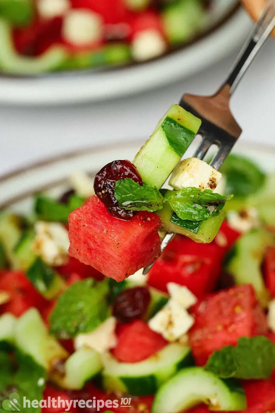 Homemade Watermelon Cucumber Salad recipe