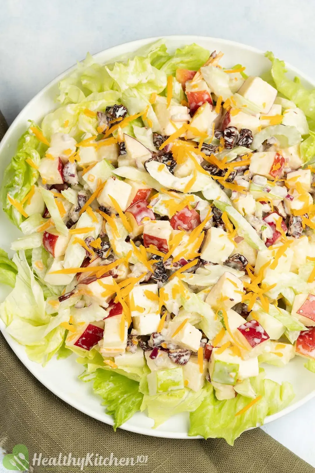 How to make apple salad step Serve