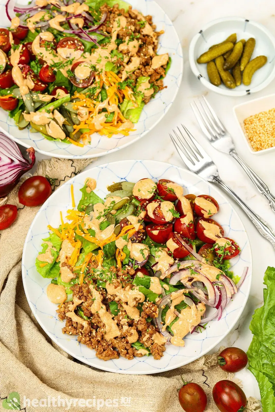 How to Store Leftovers Cheeseburger Salad