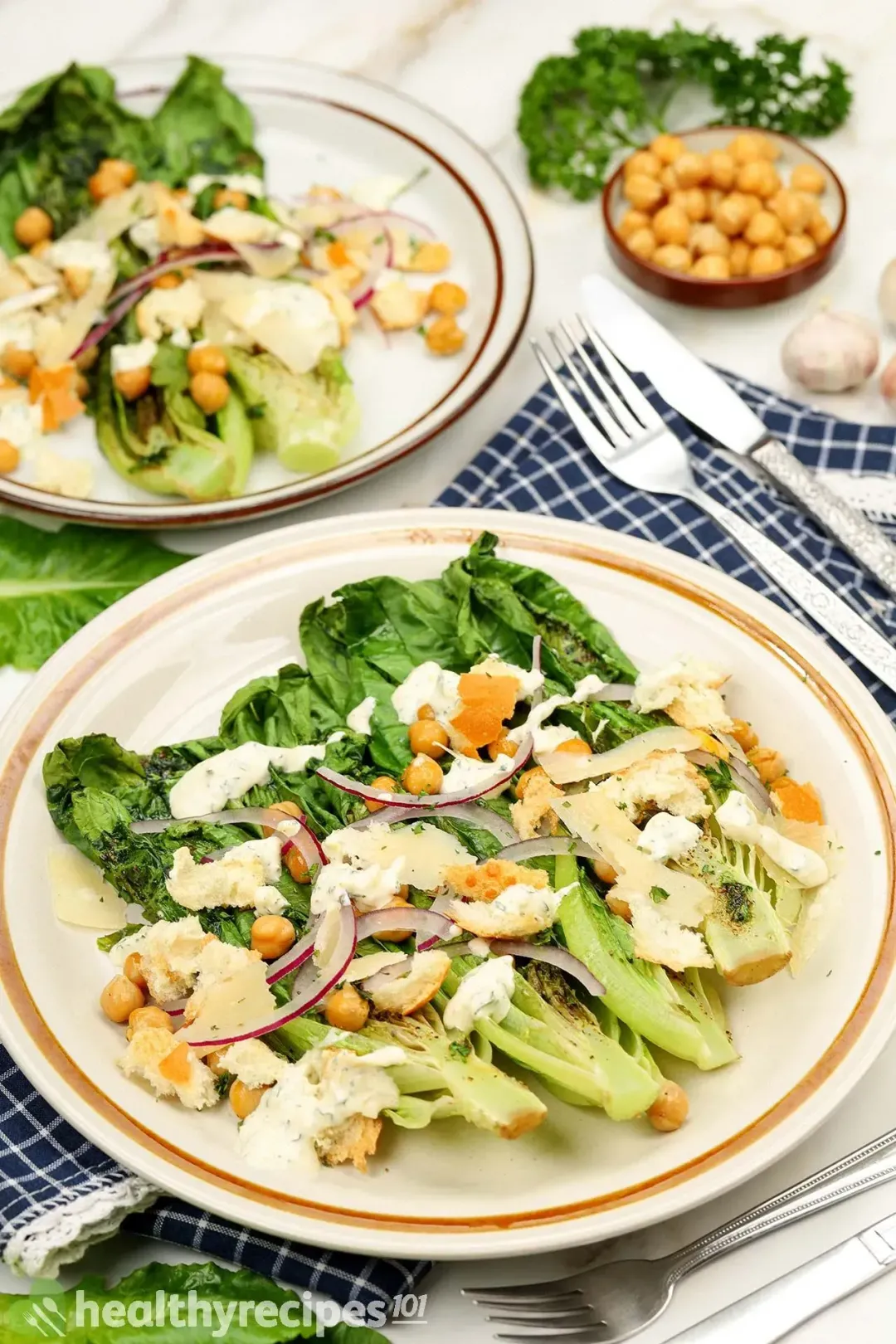 How to Store Leftovers Grilled Romaine salad