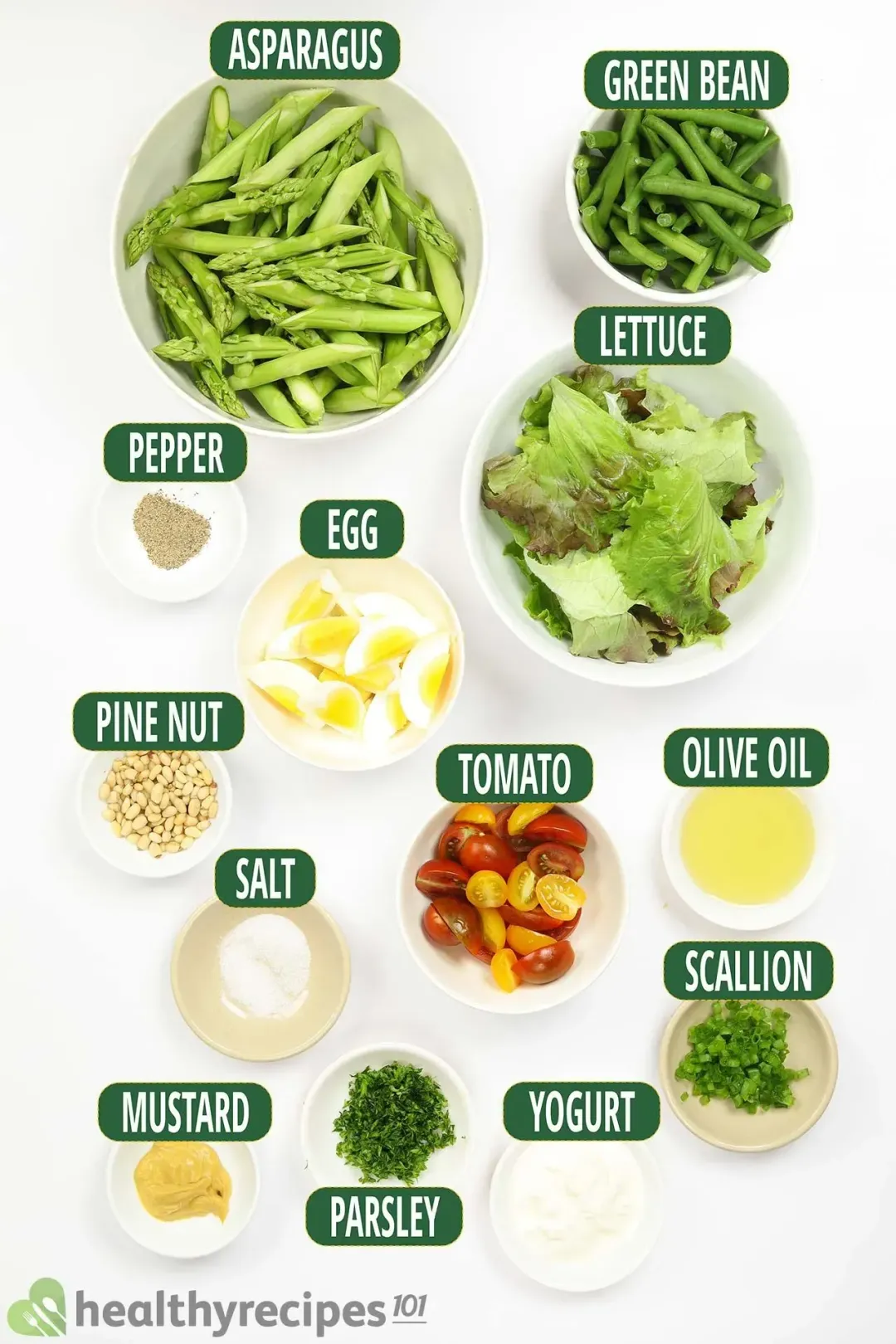 Ingredients for Asparagus Salad