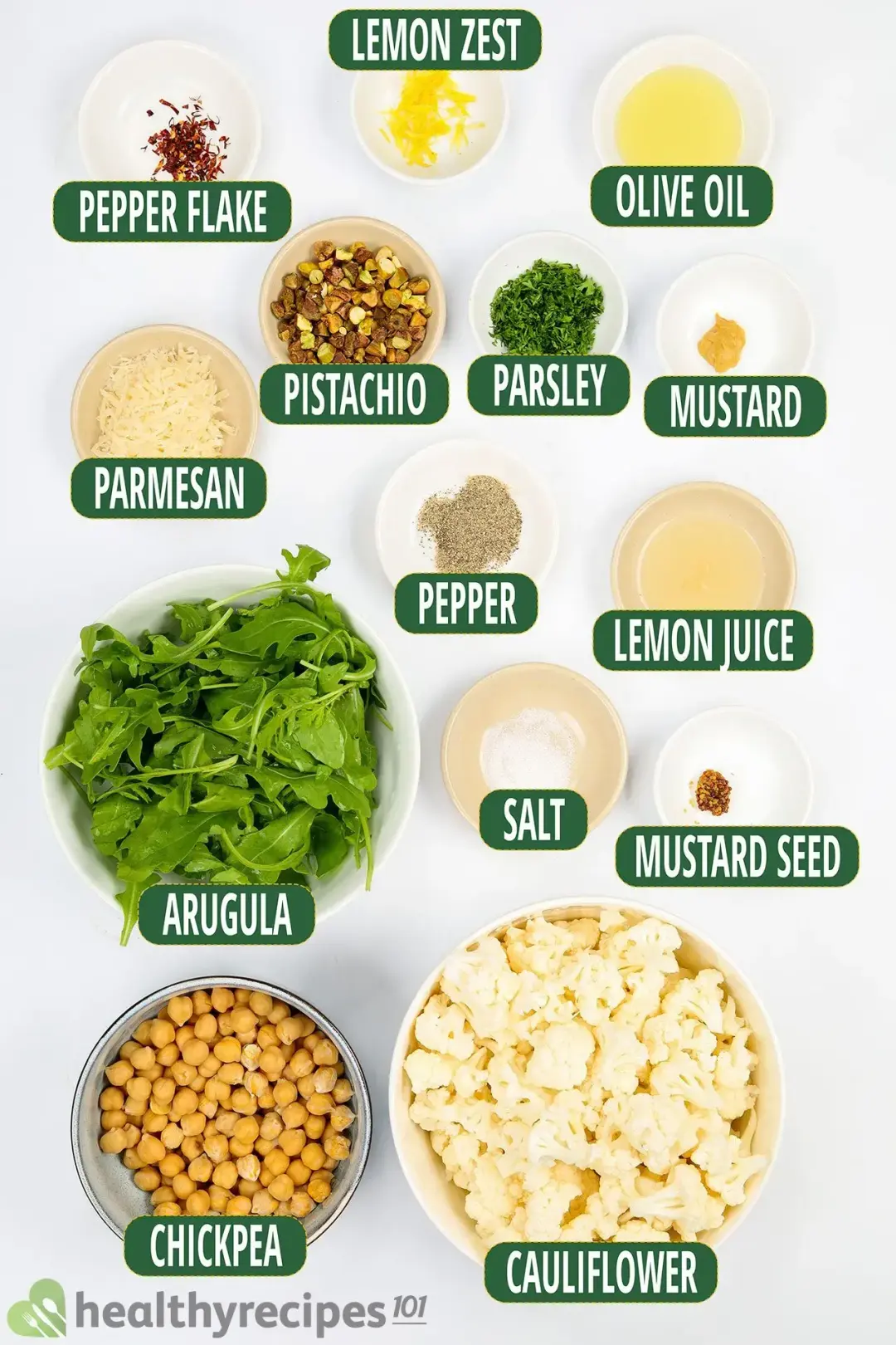 Ingredients for Cauliflower Salad