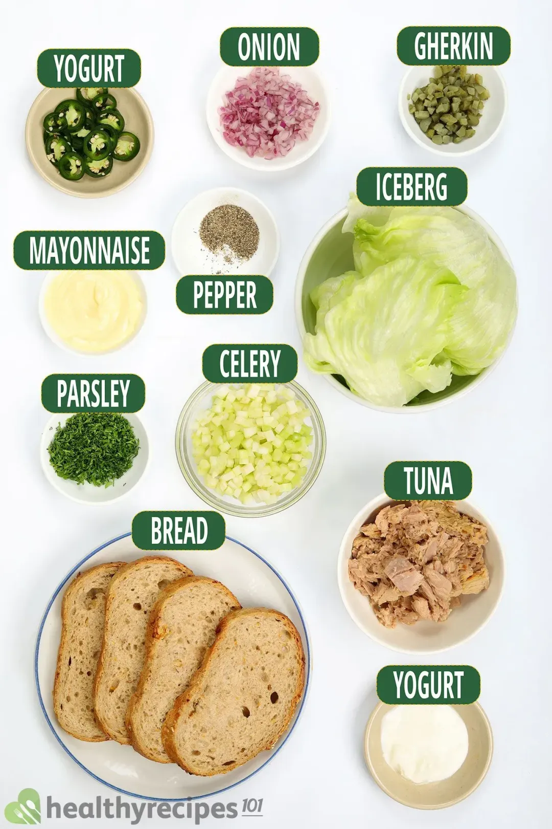 Ingredients for Classic Tuna Salad