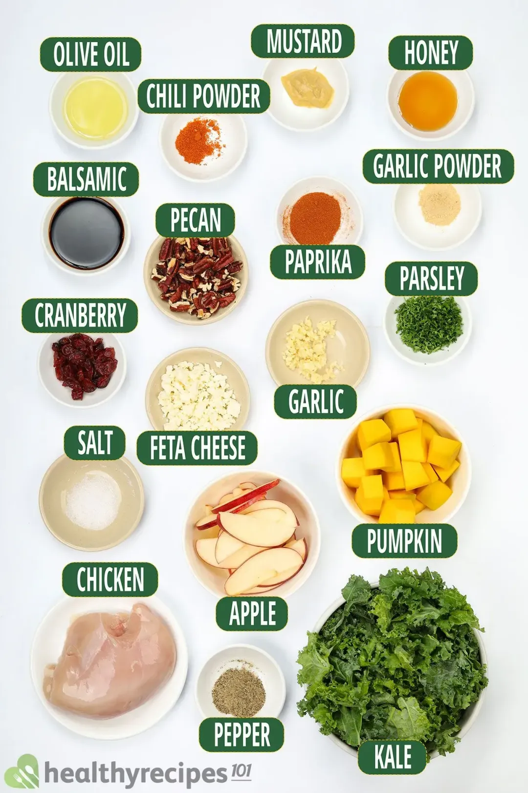 ingredients for harvest salad