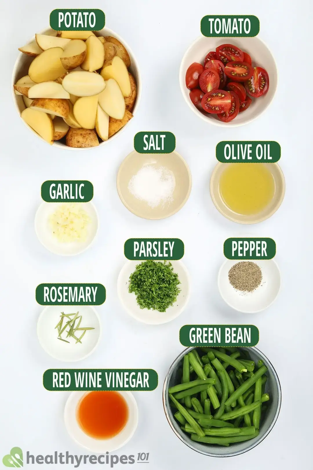 Ingredients for Italian Potato Salad