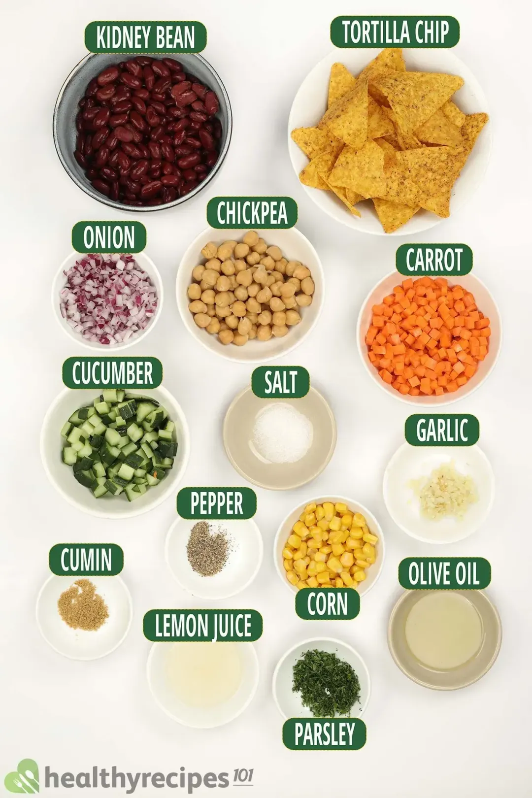 Ingredients for Kidney Bean Salad
