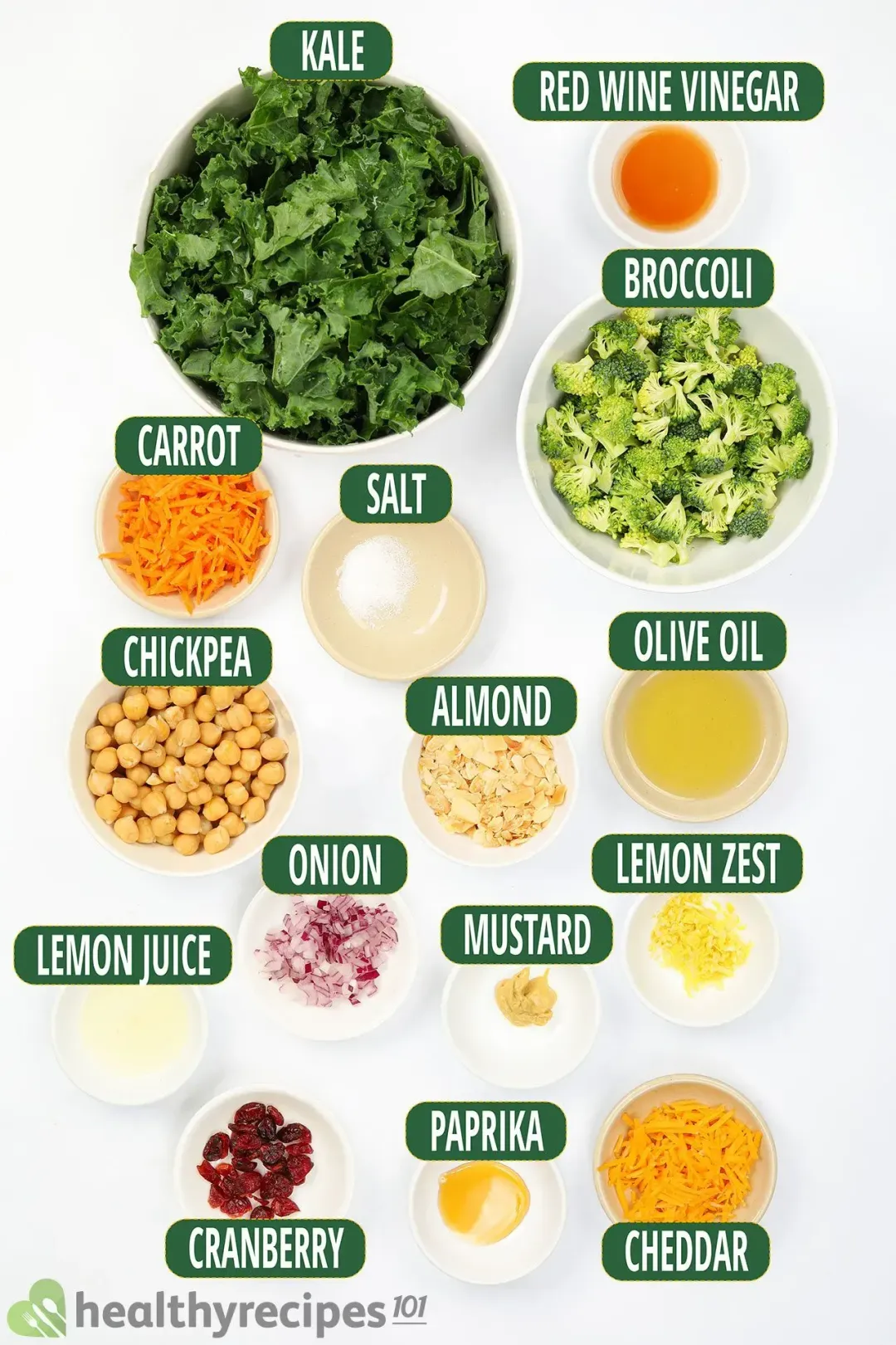 Ingredients for Lemon Kale Salad
