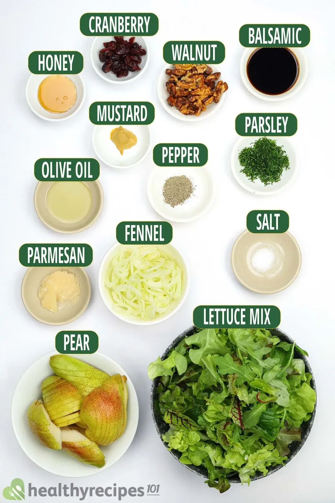 Ingredients for Pear Salad