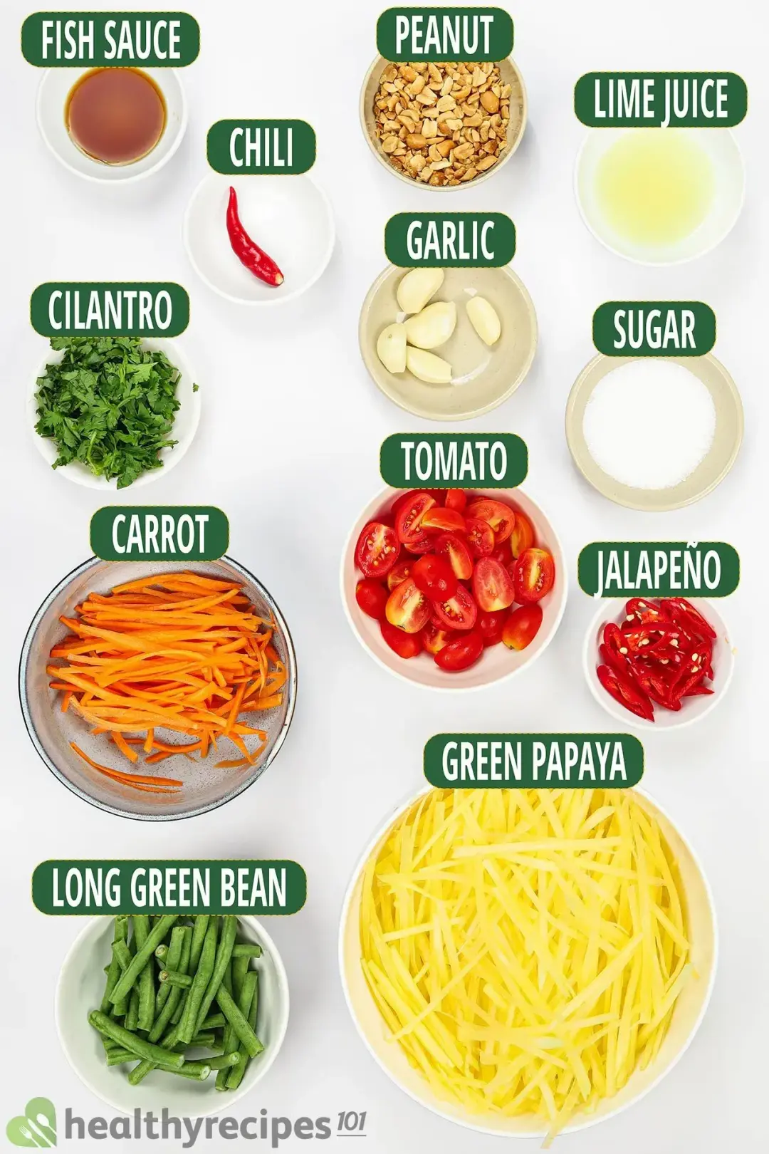 ingredients for Thai Salad