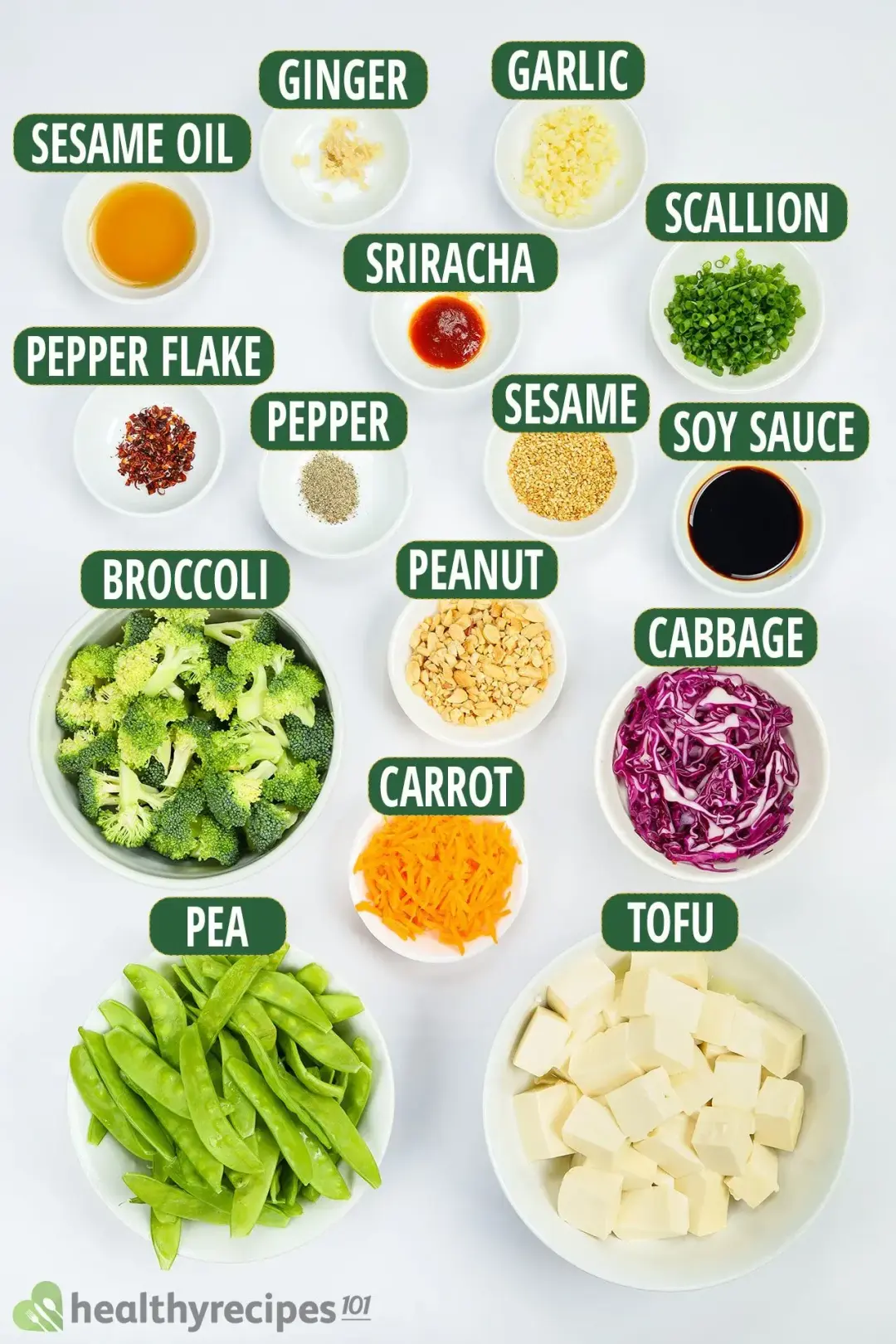 Ingredients for Tofu Salad