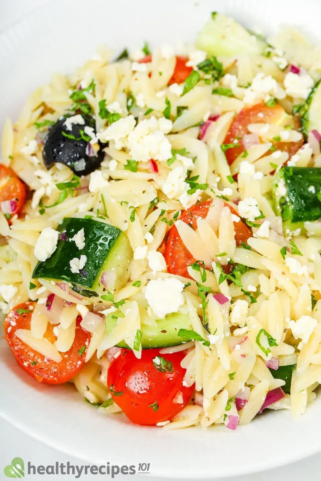 Orzo Salad With Feta: A Healthy, Heart-melting Salad for Your Sweeties.