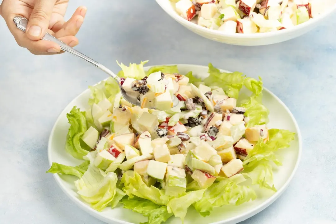 Lay the mixture on a bed of shredded lettuce