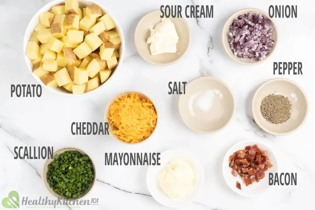 Loaded Potato Salad Ingredients