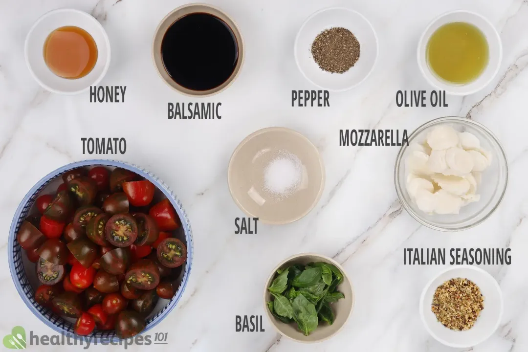 main ingredients for caprese salad