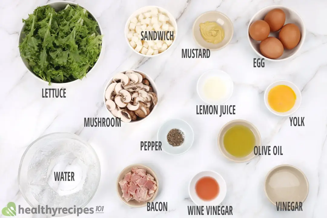 main ingredients for lyonnaise salad