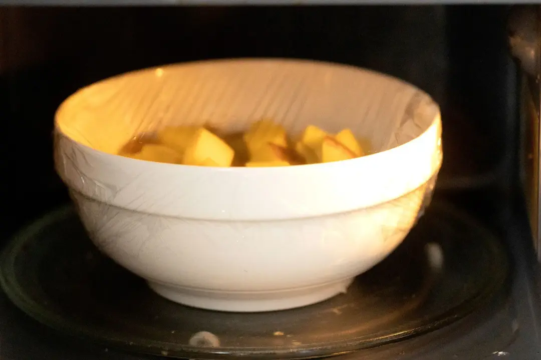 Microwave potatoes for salad