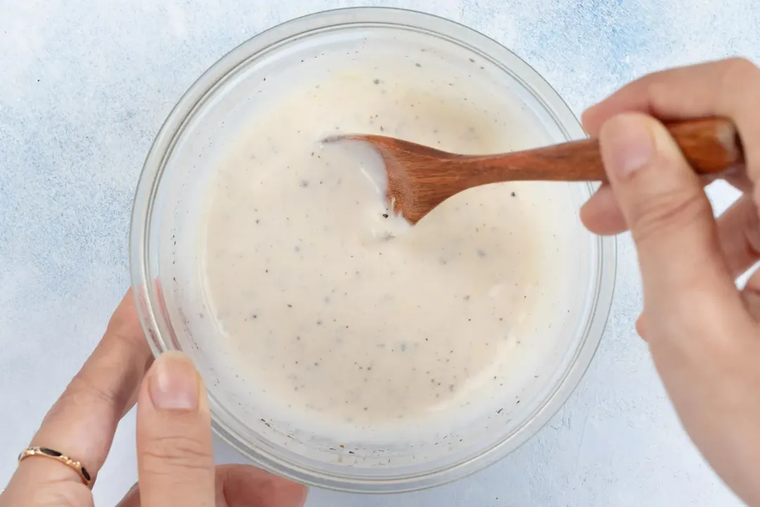 Mix the dressing in a small bowl